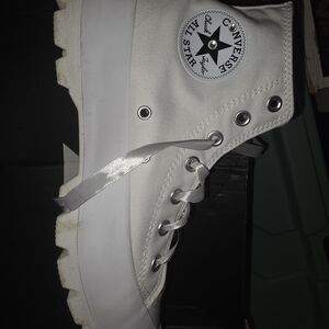 Converse Blinged Out Bride Prom White High-Top Sneakers